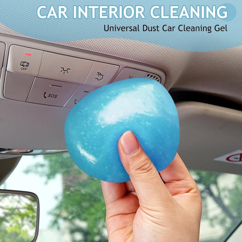TeSabMi Car Cleaning Gel Car Cleaning Putty Car Putty Car Interior Cleaner Car Slime Car Detailing Kit Car Accessories Gifts for Men Women Stocking Stuffers Light Blue - Image 2